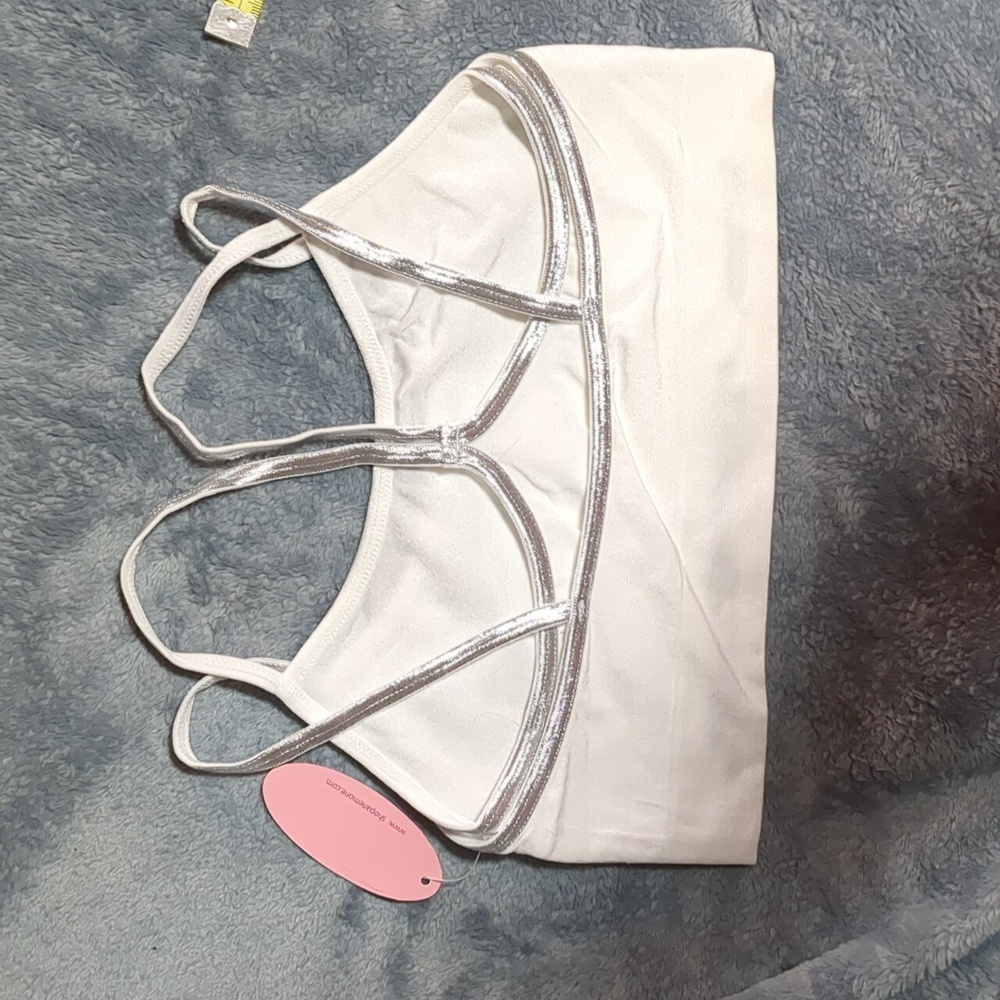 Silver and White Women's Bralette - Picture 5 of 7